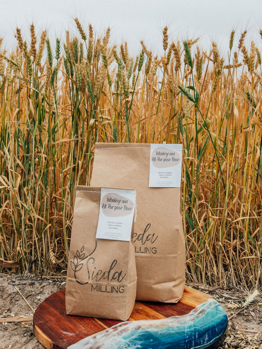 Australian whole wheat used to produce wholegrain all purpose flour, grown and milled in Western Australia